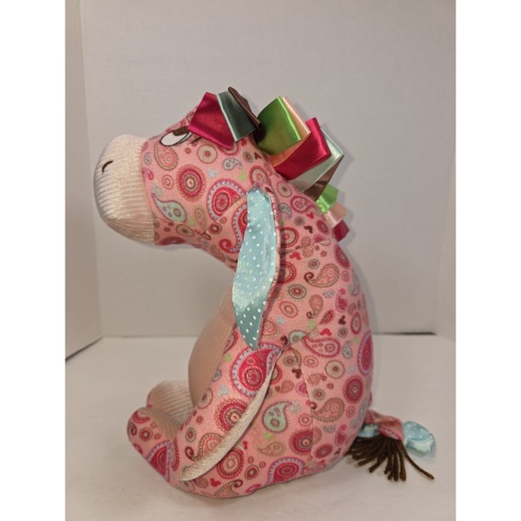 Disney Parks Exclusive 12" Eeyore Pink Paisley Ribbon Mane Detachable Bow Tail - Picture 2 of 11